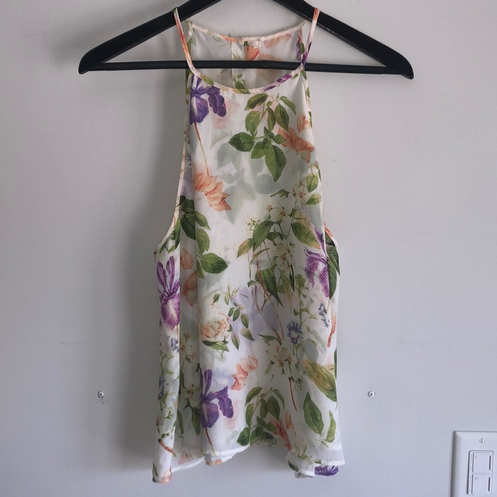 Floral Fly Away Open Back Blouse